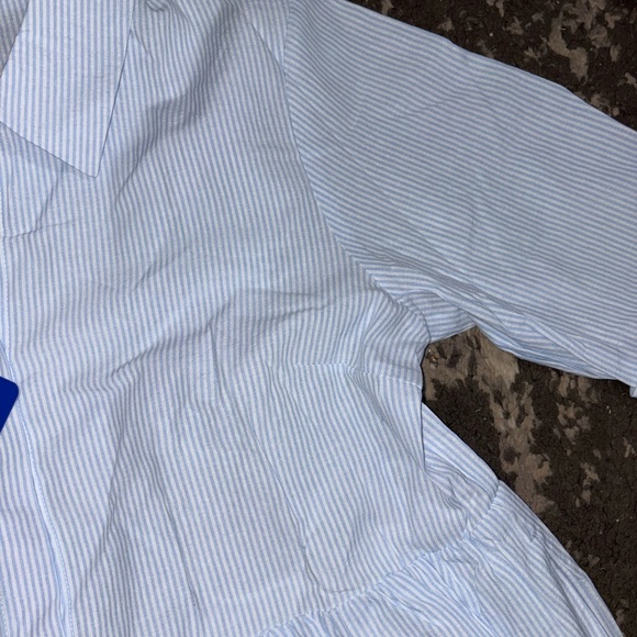 Blue Striped Women's Dress - Picture 5 of 5